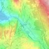 Brandbu topographic map, elevation, terrain