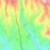 Campuhan Antapan waterfall topographic map, elevation, terrain