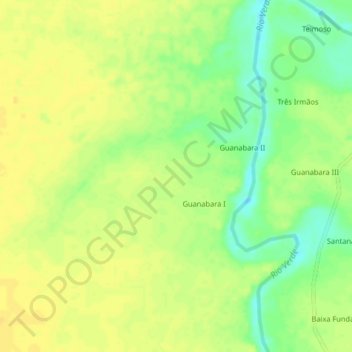 Guanabara I topographic map, elevation, terrain