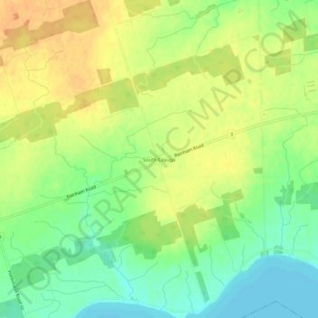 South Cayuga topographic map, elevation, terrain
