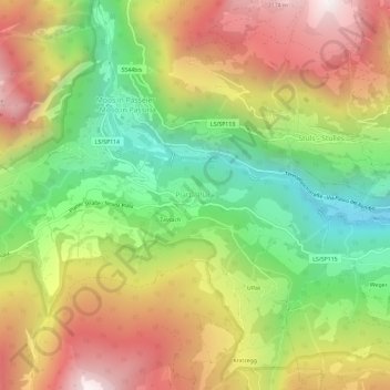 Platt - Plata topographic map, elevation, terrain