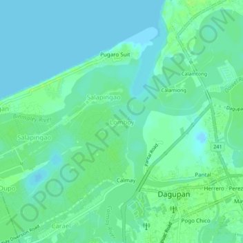 Lomboy topographic map, elevation, terrain