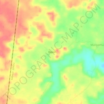 Region topographic map, elevation, terrain