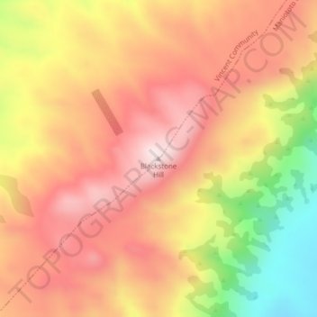 Blackstone Hill topographic map, elevation, terrain