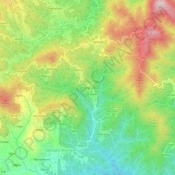 Vioglio topographic map, elevation, terrain
