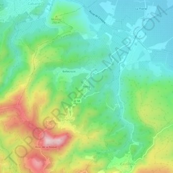 Politg topographic map, elevation, terrain