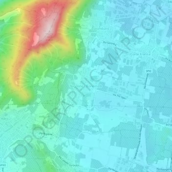 Nigoline - Bonomelli topographic map, elevation, terrain