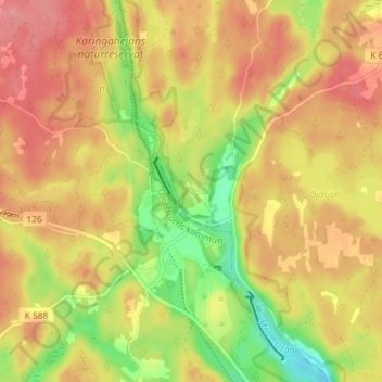 Härnäs topographic map, elevation, terrain