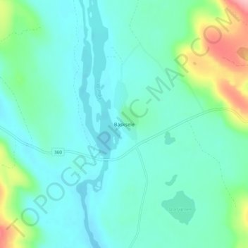 Bäsksele topographic map, elevation, terrain