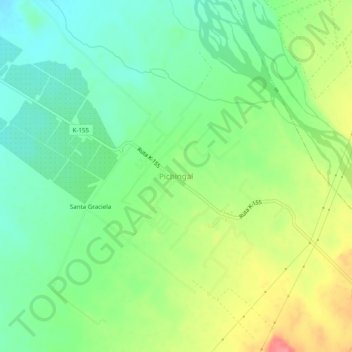 Pichingal topographic map, elevation, terrain
