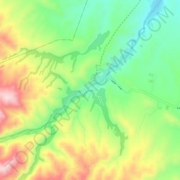 نغندر طرقبه topographic map, elevation, terrain