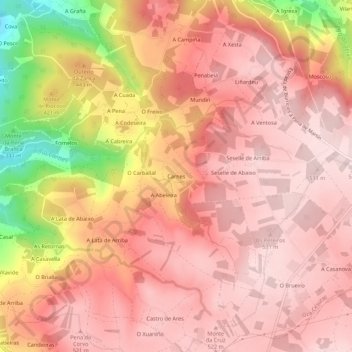 Carnes topographic map, elevation, terrain