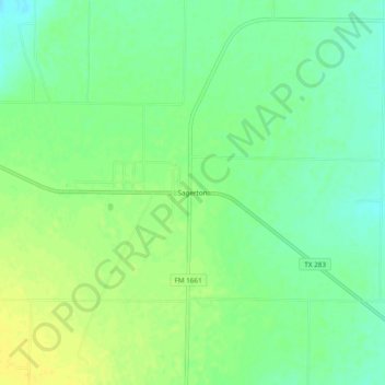 Sagerton topographic map, elevation, terrain