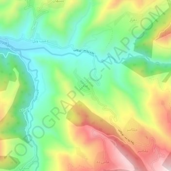 Chorreh topographic map, elevation, terrain