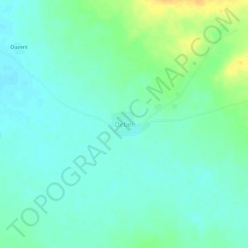 Debel topographic map, elevation, terrain