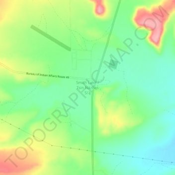 Smith Lake topographic map, elevation, terrain