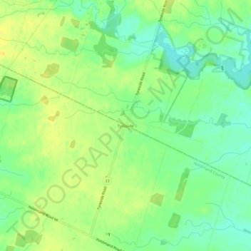 Tyneside topographic map, elevation, terrain