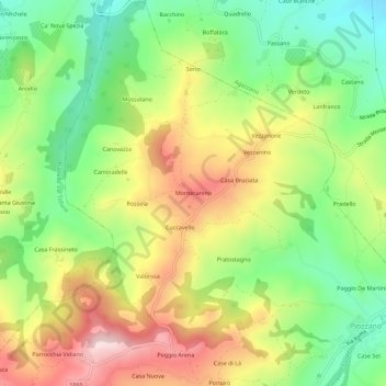 Montecanino topographic map, elevation, terrain