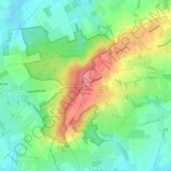 Bosberg topographic map, elevation, terrain