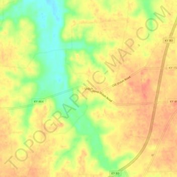 Shiloh topographic map, elevation, terrain