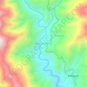 Kabayan Barrio topographic map, elevation, terrain