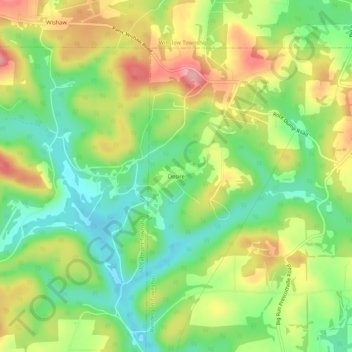 Desire topographic map, elevation, terrain