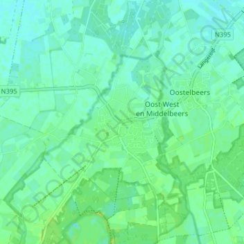 Middelbeers topographic map, elevation, terrain
