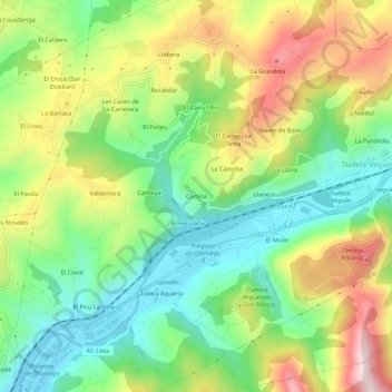 Cortina topographic map, elevation, terrain