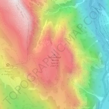 Monte Specie topographic map, elevation, terrain