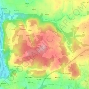 Kerpolican topographic map, elevation, terrain