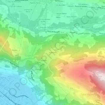 Balmotte topographic map, elevation, terrain