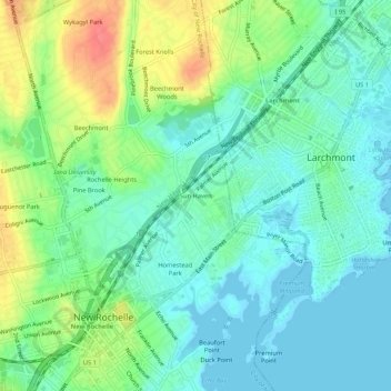 Sun Haven topographic map, elevation, terrain