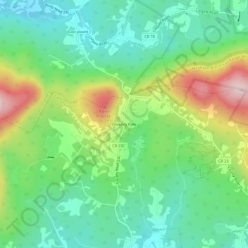 Onteora Park topographic map, elevation, terrain