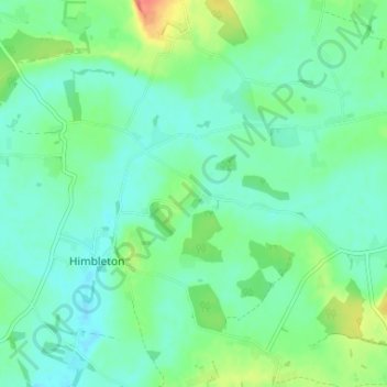 Earls Common topographic map, elevation, terrain
