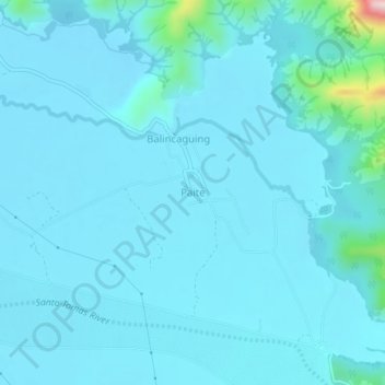 Paite topographic map, elevation, terrain