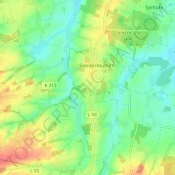 Eickholt topographic map, elevation, terrain
