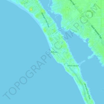 Point O'Rocks topographic map, elevation, terrain