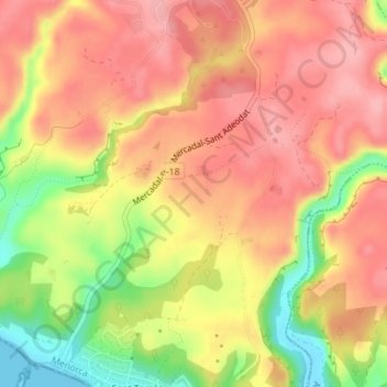 es Sendet topographic map, elevation, terrain