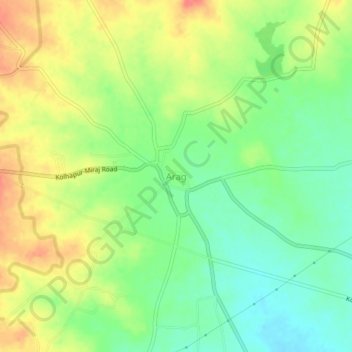 Arag topographic map, elevation, terrain