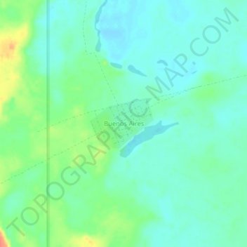 Buenos Aires topographic map, elevation, terrain