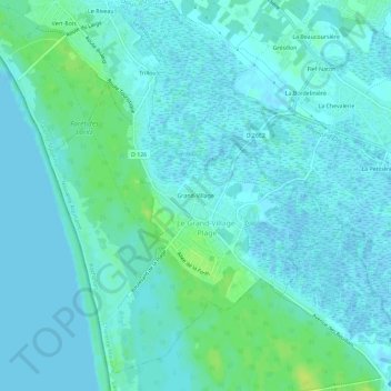 Grand-Village topographic map, elevation, terrain