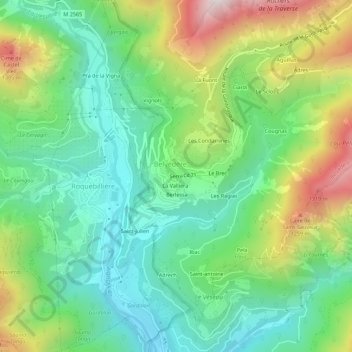 Serre topographic map, elevation, terrain