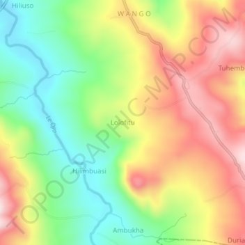 Lolofitu topographic map, elevation, terrain
