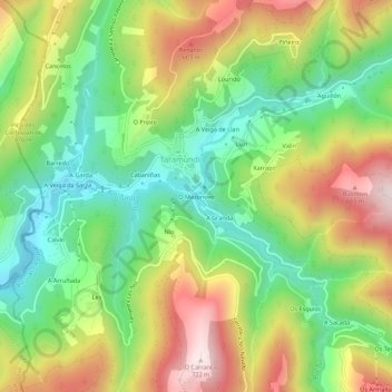 O Mazonovo topographic map, elevation, terrain
