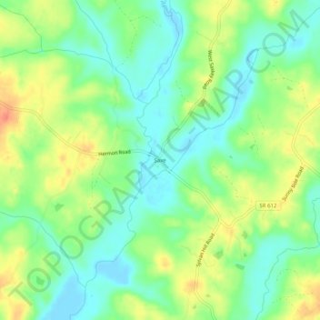 Saxe topographic map, elevation, terrain