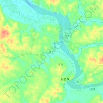 Haochong topographic map, elevation, terrain