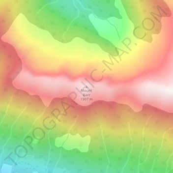 Mount Barr topographic map, elevation, terrain