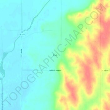 Clark topographic map, elevation, terrain
