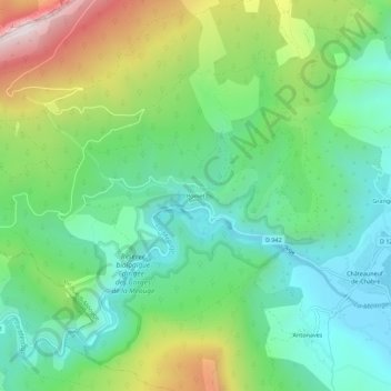Pomet topographic map, elevation, terrain