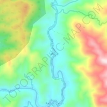 Paraiso topographic map, elevation, terrain